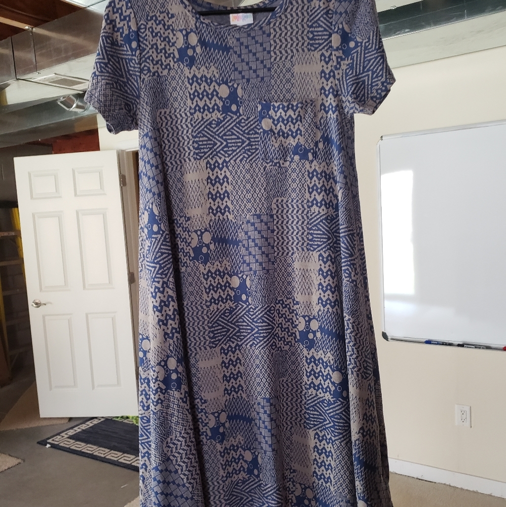 Lula Roe geometric high low dress